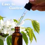 Amber Glass Dropper Bottles with Funnels, 4 Pcs