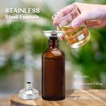 Amber Glass Dropper Bottles with Funnels, 4 Pcs