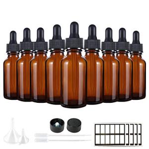 48 Pack Amber Glass Dropper Bottles, 1 oz