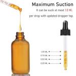 Amber Glass Dropper Bottles 2 oz, 2 Pack