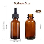 48 Pack Amber Glass Dropper Bottles, 1 oz