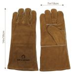 14-Inch Heat Resistant Leather Welding Gloves