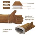14-Inch Heat Resistant Leather Welding Gloves