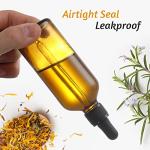 4 Pack 100ml Dark Amber Dropper Bottles