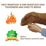 14-Inch Heat Resistant Leather Welding Gloves