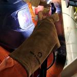 14-Inch Heat Resistant Leather Welding Gloves