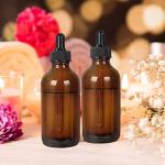 16 Pack Amber Glass Boston Bottles with Droppers