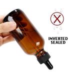 16 Pack Amber Glass Boston Bottles with Droppers