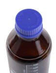 Amber Glass Graduated Round Lab Bottles - 4 Pack