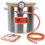 5 Gallon Stainless Steel Vacuum Chamber with Glass Lid