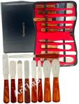 Stainless Steel Lab Spatula Set with Wooden Handles
