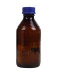 Amber Glass Graduated Round Lab Bottles - 4 Pack