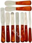 Stainless Steel Lab Spatula Set with Wooden Handles