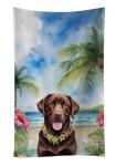Chocolate Labrador Luau Kitchen Towel