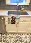 Chocolate Labrador Luau Kitchen Towel