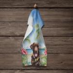 Chocolate Labrador Luau Kitchen Towel