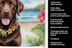 Chocolate Labrador Luau Kitchen Towel