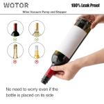 WOTOR Wine Saver Vacuum Pump with 20 Stoppers