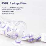 Sterile PVDF Syringe Filters, 0.22 µm, 20 Pack