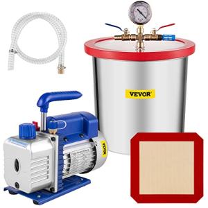 Bestauto 3 CFM Vacuum Pump with 3 Gallon Chamber