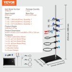 VEVOR Metalware Lab Support Stand Set - 60cm