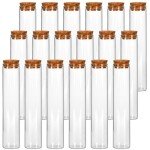 18pcs Clear Glass Test Tubes with Cork Stoppers