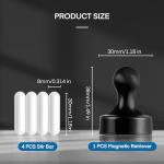 PTFE Magnetic Stirrer Mixer Bars with Retriever Set