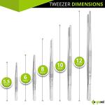 Cynamed Set of 5 Blunt Serrated Tweezers