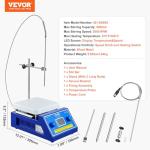 VEVOR Magnetic Mixer with Heating Plate and Display