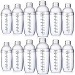 12-Piece Plastic Cocktail Shaker Set with Measurements