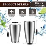 10-Piece Stainless Steel Cocktail Shaker Set