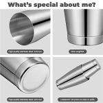 Professional Stainless Steel Cocktail Shaker Set – 6 Pcs