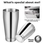 Professional Stainless Steel Cocktail Shaker Set – 6 Pcs