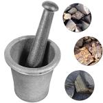 Large Cast Iron Mortar and Pestle 6.5KG