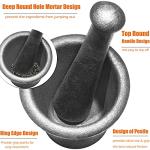 Large Cast Iron Mortar and Pestle 6.5KG