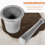 Large Cast Iron Mortar and Pestle 6.5KG