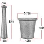 Large Cast Iron Mortar and Pestle 6.5KG