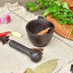 Sungmor Heavy-Duty Cast Iron Mortar and Pestle Set