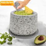 Granite Mortar and Pestle Set with Silicone Pad