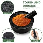 Luvan Black Granite Mortar and Pestle Set