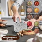 Granite Mortar and Pestle Set with Silicone Pad