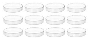 12-Pack Reusable Plastic Petri Dishes with Lids