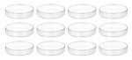 12-Pack Reusable Plastic Petri Dishes with Lids