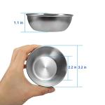 8-Pack Mini Stainless Steel Sauce Dishes