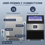 300LBS Ice Maker with 75LBS Storage Bin