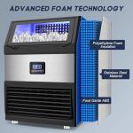 300LBS Ice Maker with 75LBS Storage Bin