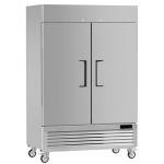 54" Stainless Steel 2-Door Commercial Freezer