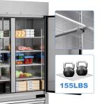 54" Stainless Steel 2-Door Commercial Freezer