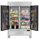 54" Stainless Steel 2-Door Commercial Freezer