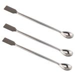 3PCS Stainless Steel Lab Spoon Spatula Set